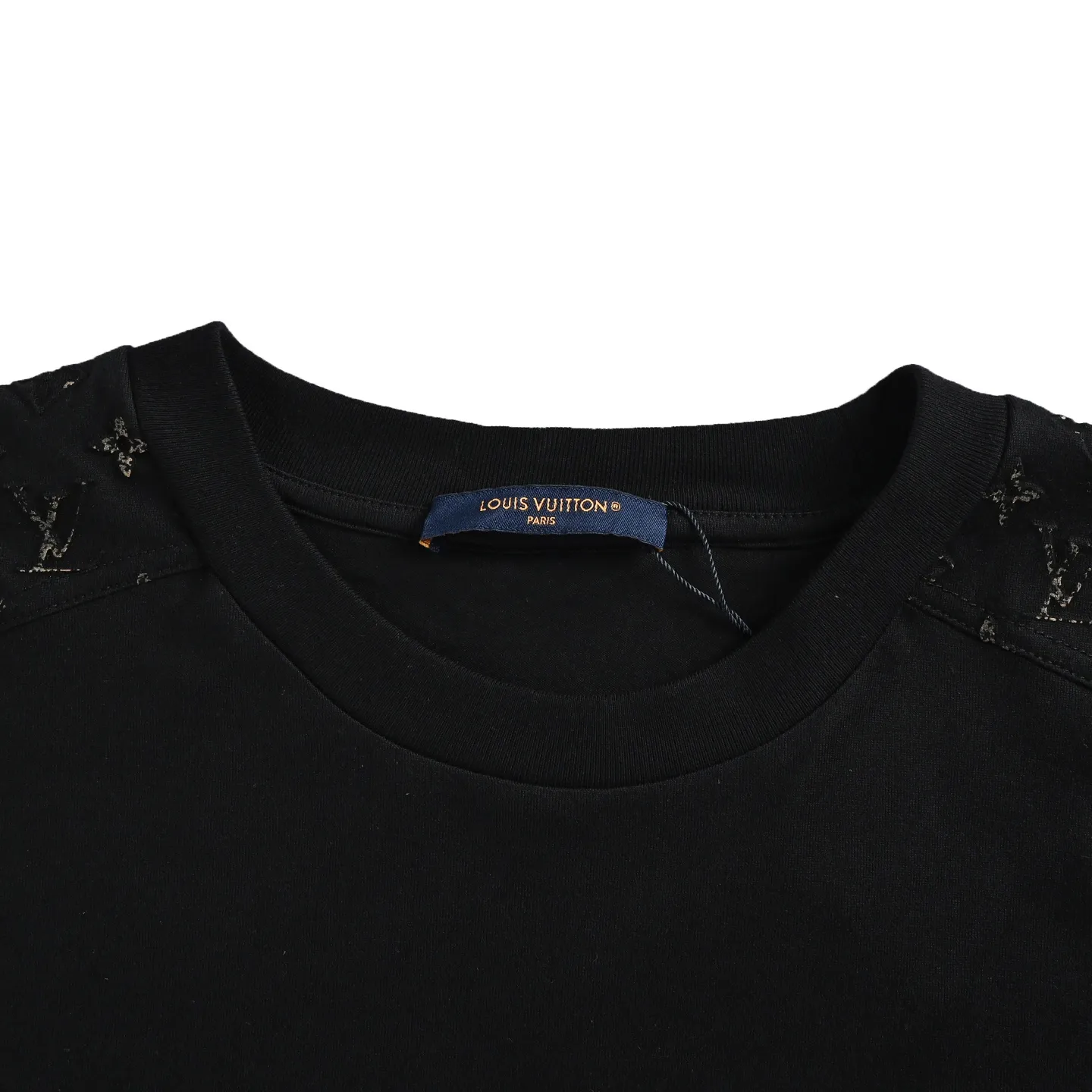 Louis Vuitton/Louis Vuitton three-dimensional embossed splicing short sleeves
